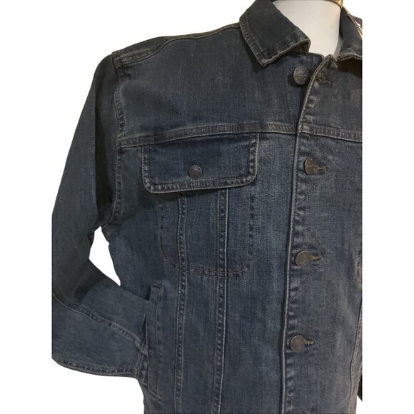 NEW Texas Longhorns Wrangler Retro Full Button Blue Denim Jean Jacket Women's M - Picture 2 of 6